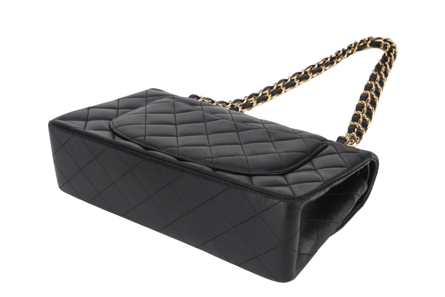 CHANEL CLASSIC FLAP SMALL BLACK LAMBSKIN & GOLD HARDWARE WITH  (1547xxxx) WITH DUST COVER AND BOX - Bags - 4