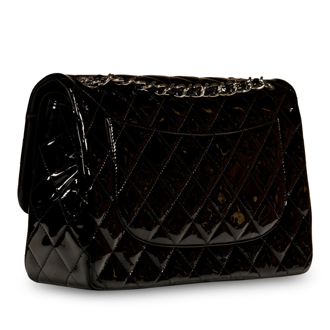 Classic Flap Bag - Jumbo - Patent - Shoulder Bags