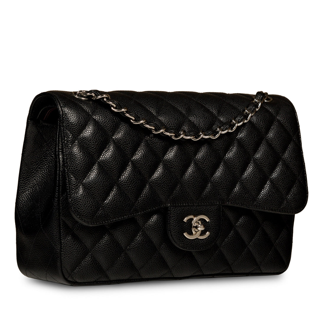 Classic Flap Bag - Jumbo - SHW - Shoulder Bags