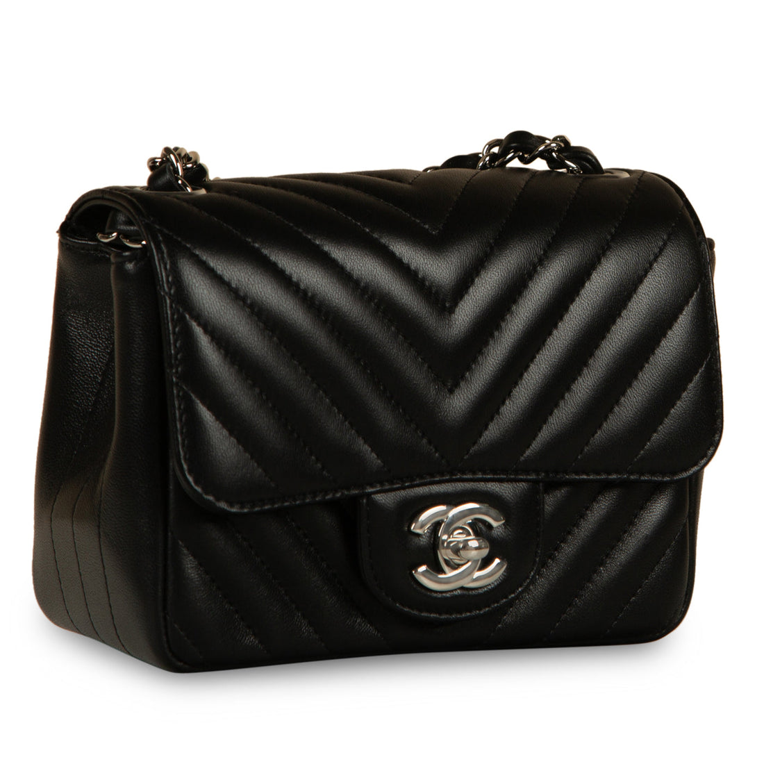 Classic Flap Bag - Mini Square - Chevron - Shoulder Bags