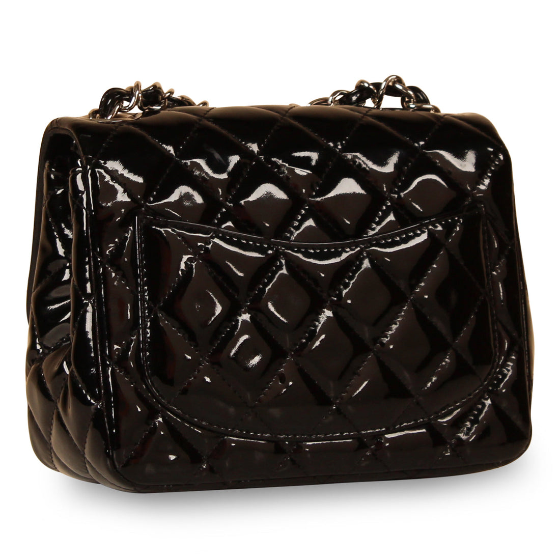 Classic Flap Bag - Mini Square - Patent - Shoulder Bags