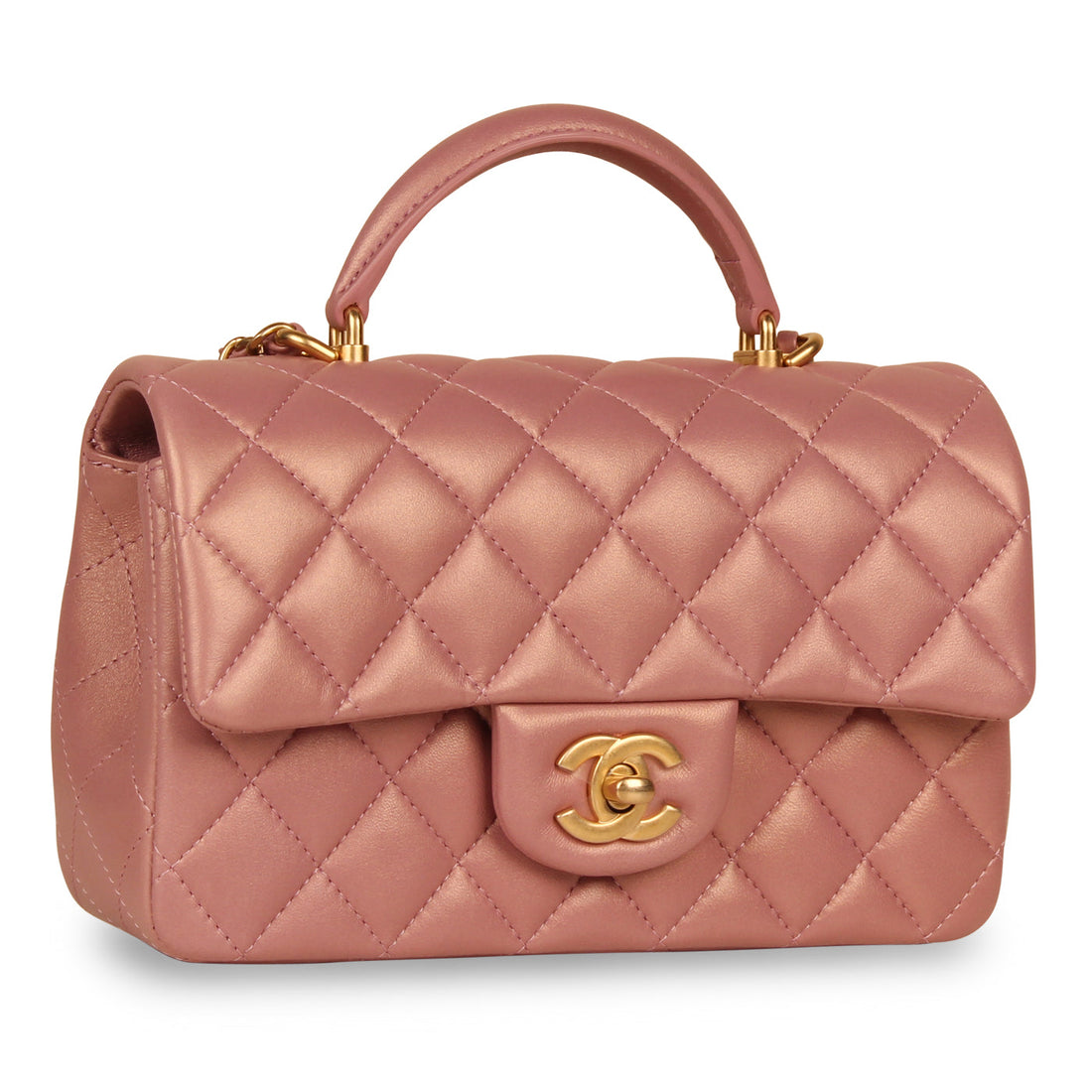 Classic Flap Bag - Mini Rectangular Top Handle - Shoulder Bags
