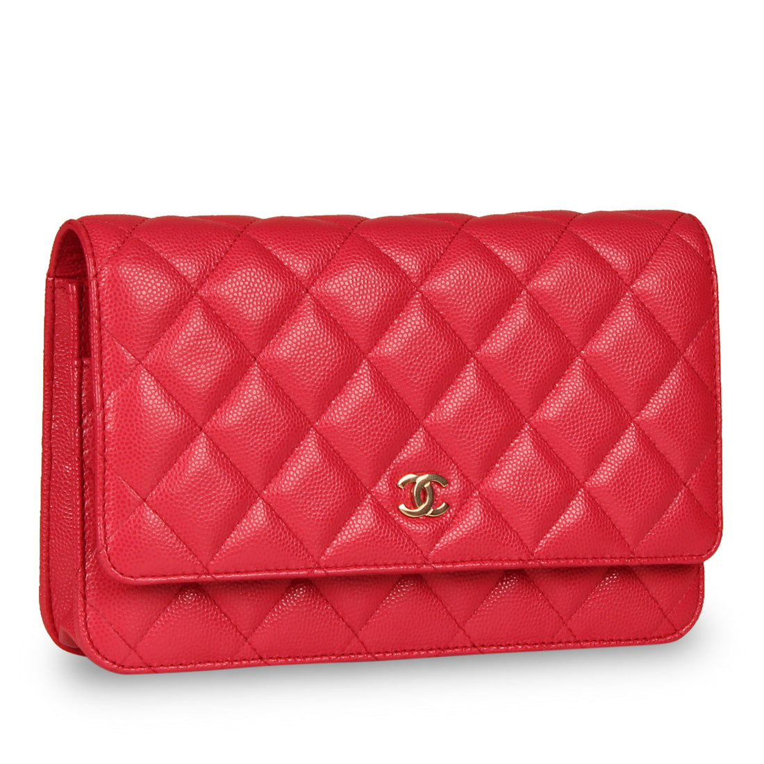 Classic Wallet on Chain - Pink Caviar - Shoulder Bags