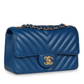 Classic Flap Bag - Mini Rectangular - Blue - Shoulder Bags