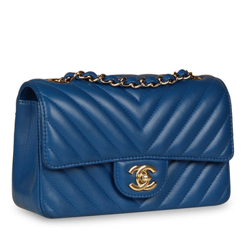Classic Flap Bag - Mini Rectangular - Blue - Shoulder Bags
