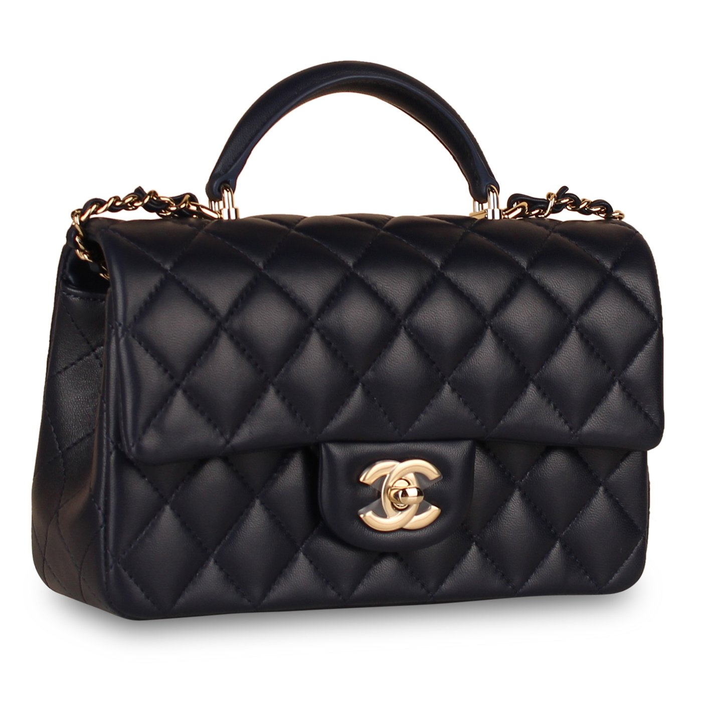 Classic Flap Bag - Mini Rectangular Top Handle - Shoulder Bags