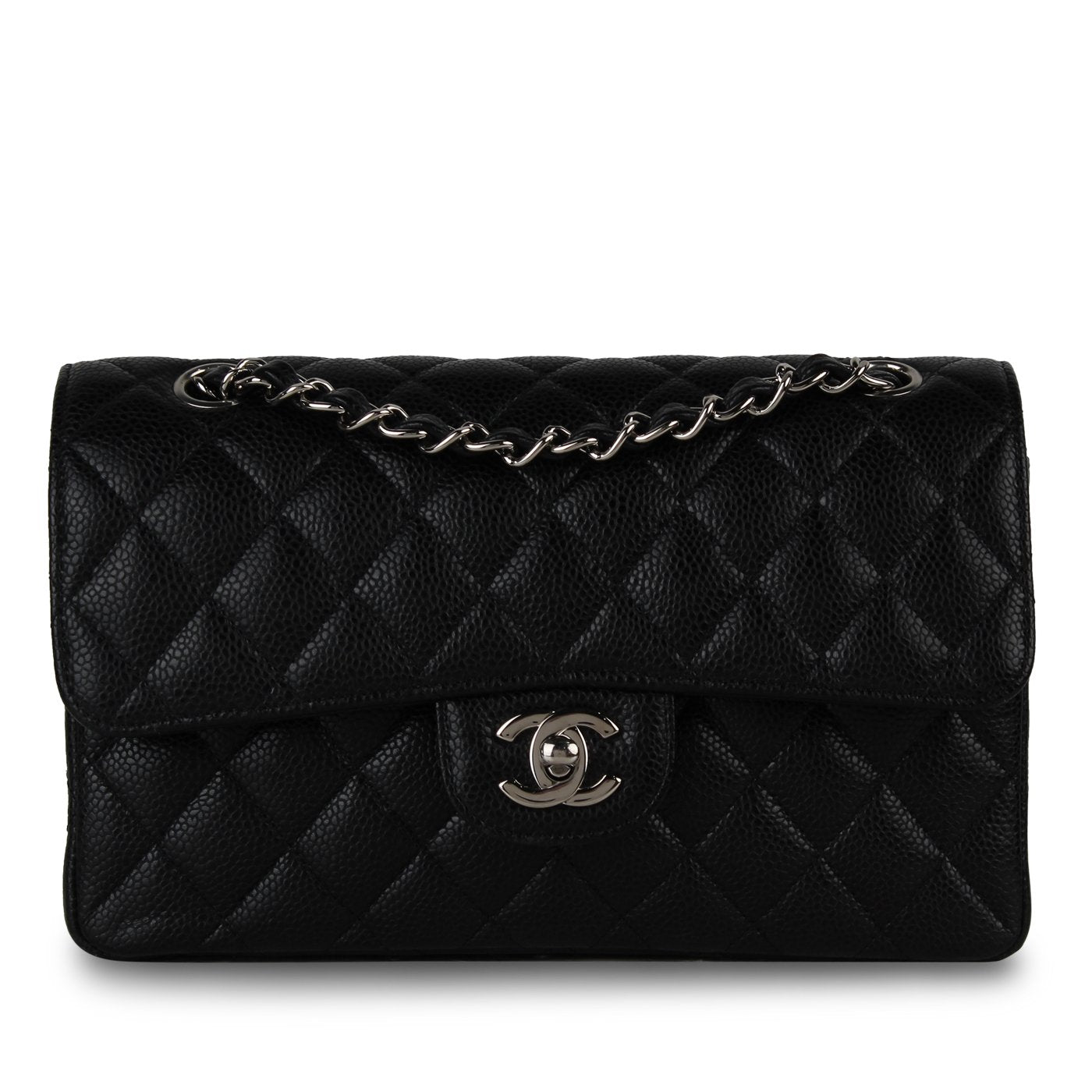 Small Classic Flap - Black Caviar - Shoulder Bags - 11