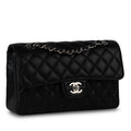 Small Classic Flap - Black Caviar - Shoulder Bags