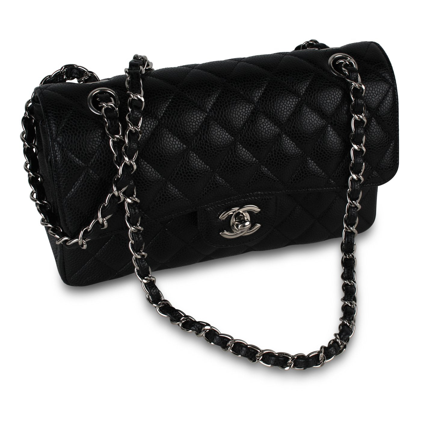 Small Classic Flap - Black Caviar - Shoulder Bags - 9