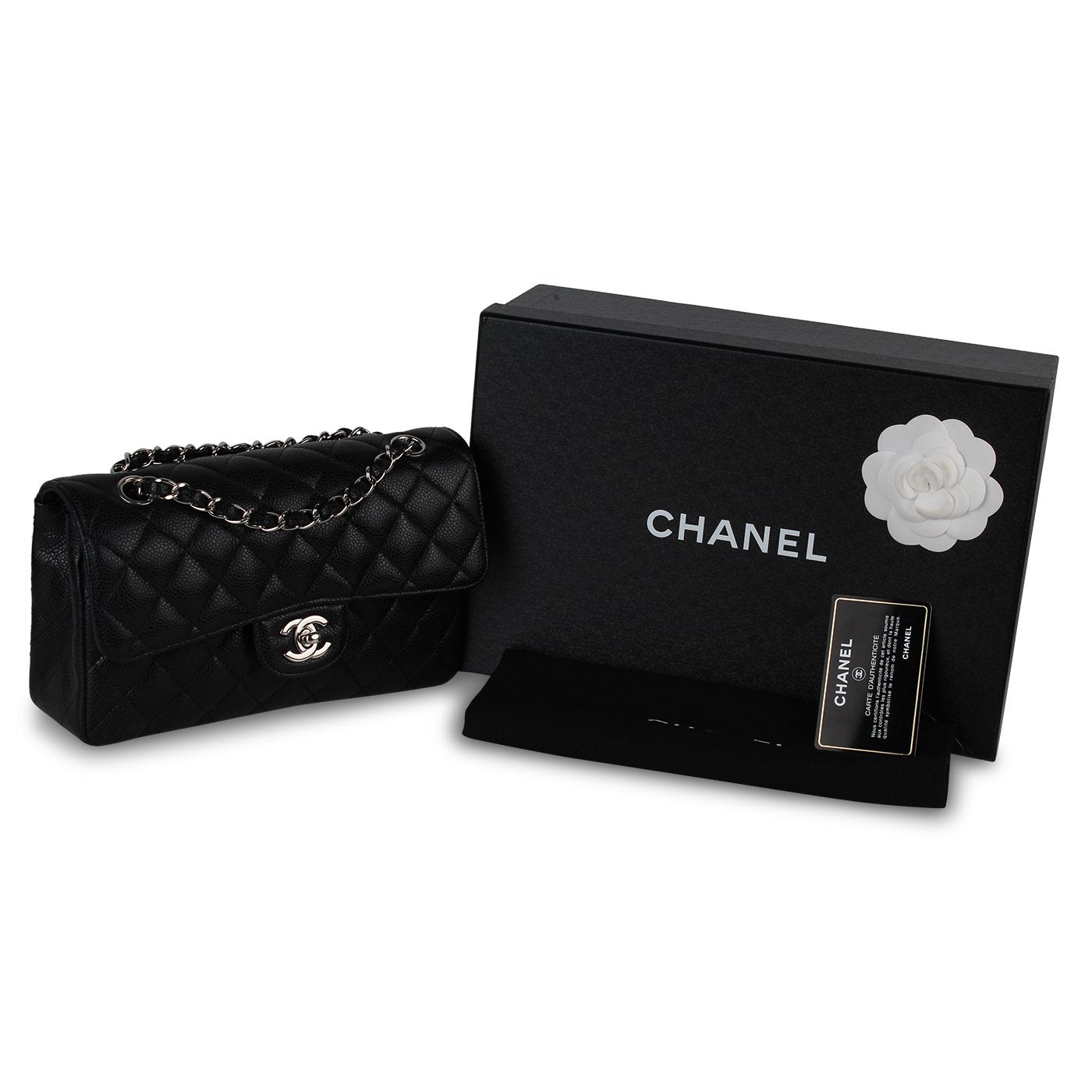 Small Classic Flap - Black Caviar - Shoulder Bags - 10
