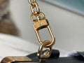 Black Monogram Clutch Leather Handbag for Women - 7