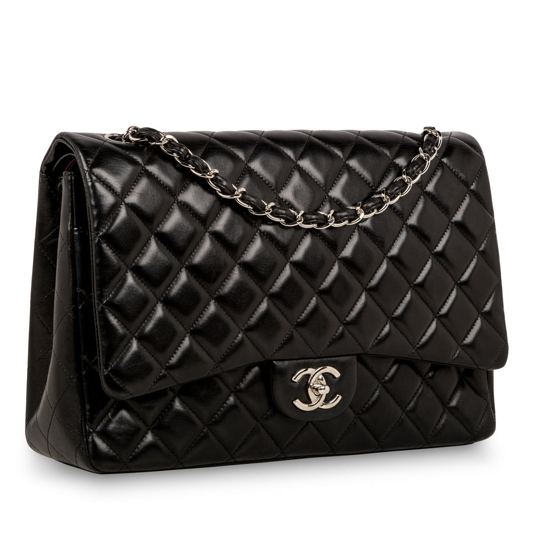 Classic Flap Bag - Black Maxi - Shoulder Bags