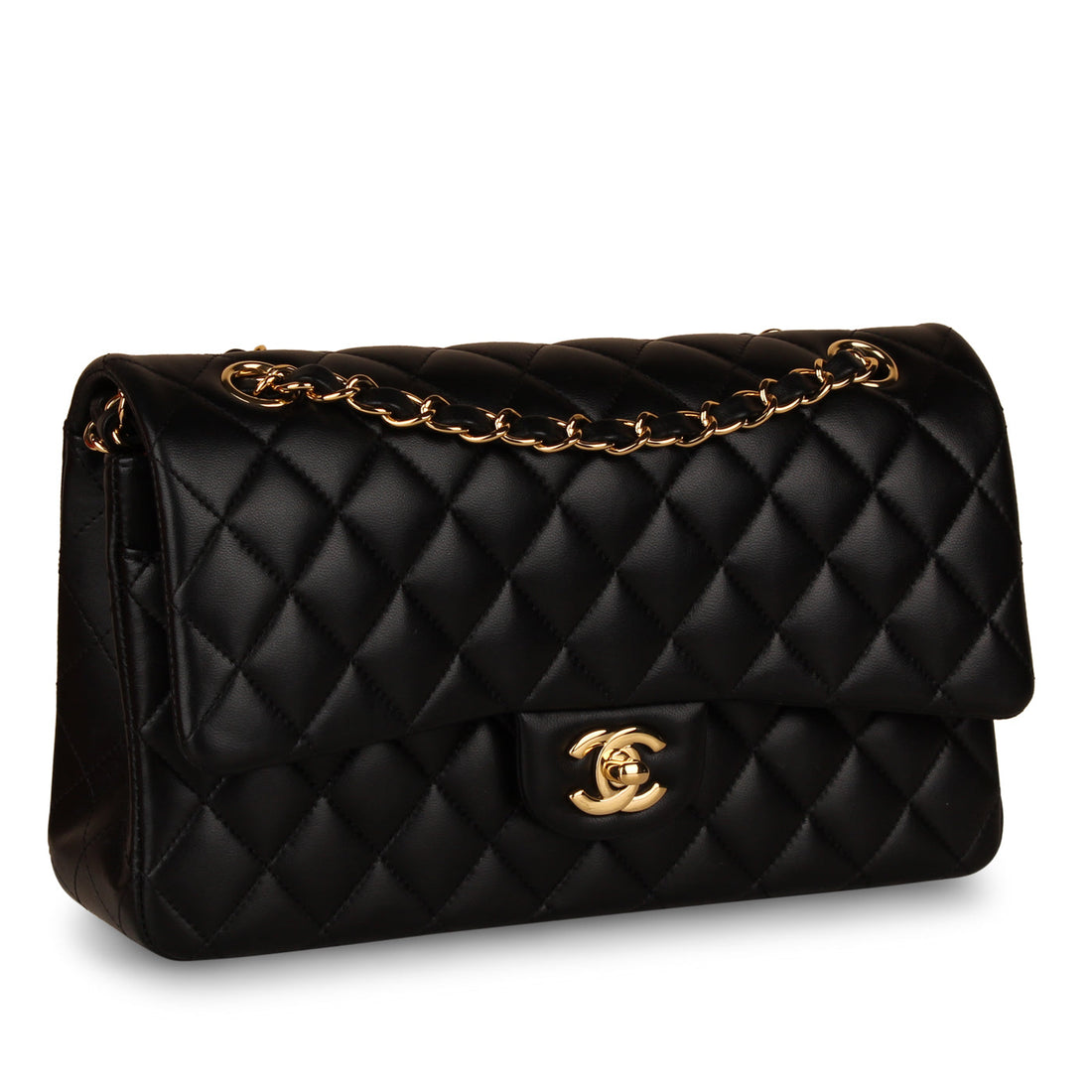 Classic Flap Bag Medium - Black Lambskin - Shoulder Bags