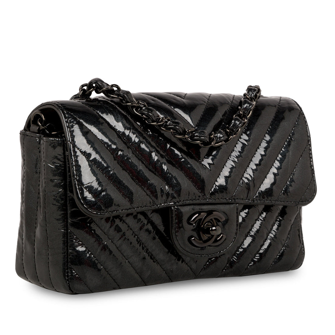 Classic Flap Bag - Mini Rectangular - So Black - Shoulder Bags