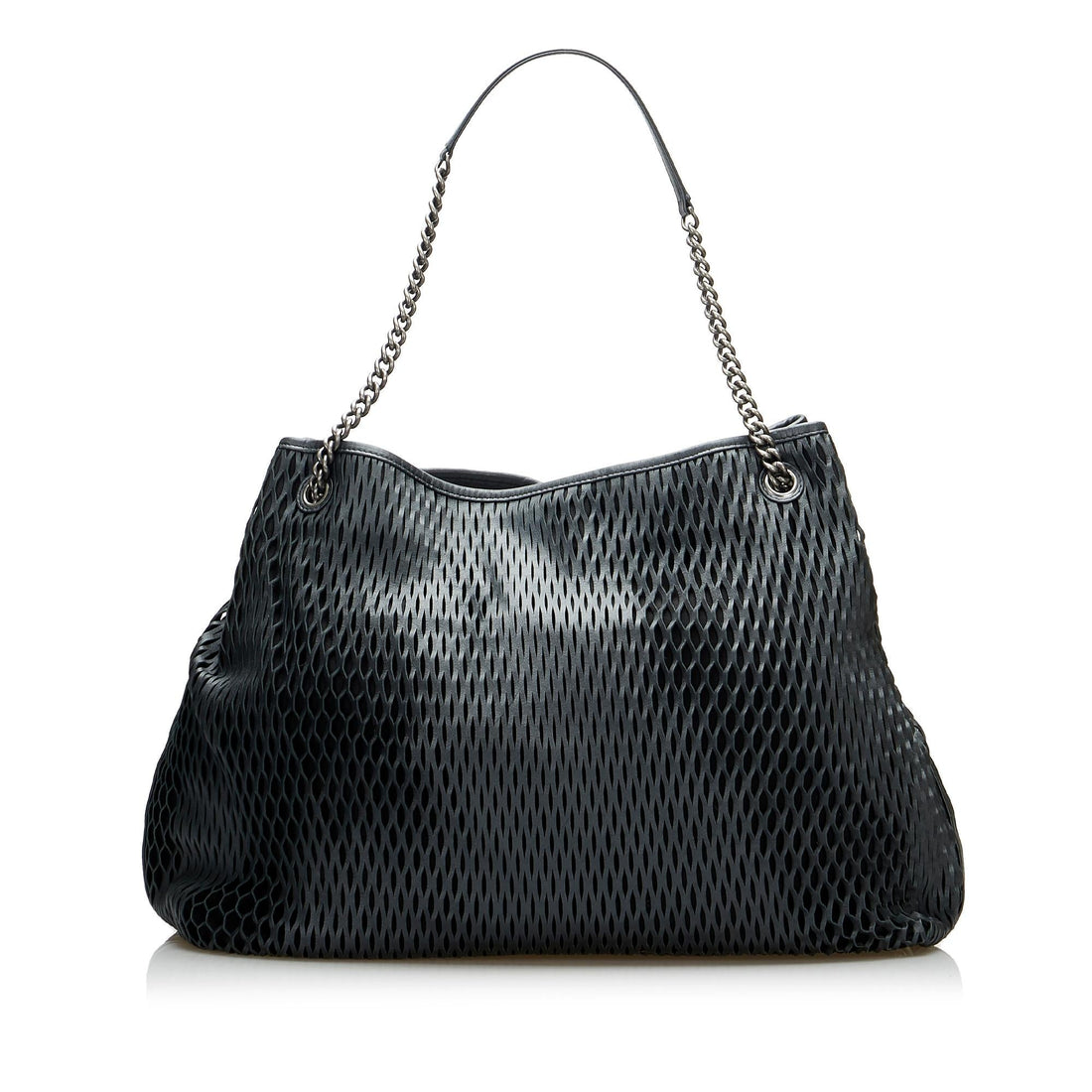 Chanel CC Perforated Leather Tote Bag (SHG-gDassU) - Handbags