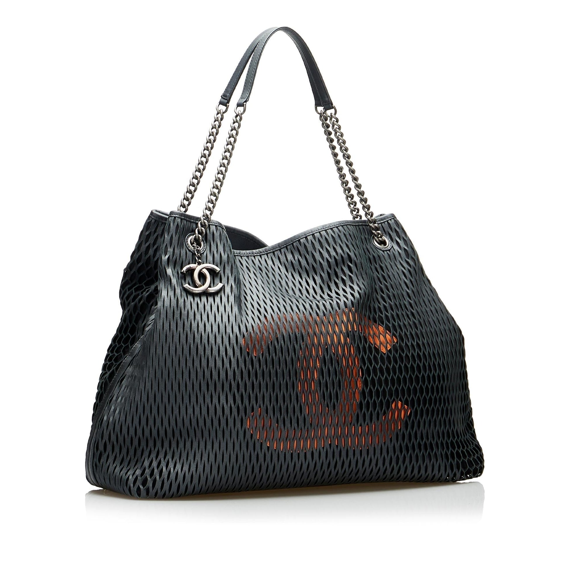 Chanel CC Perforated Leather Tote Bag (SHG-gDassU) - Handbags