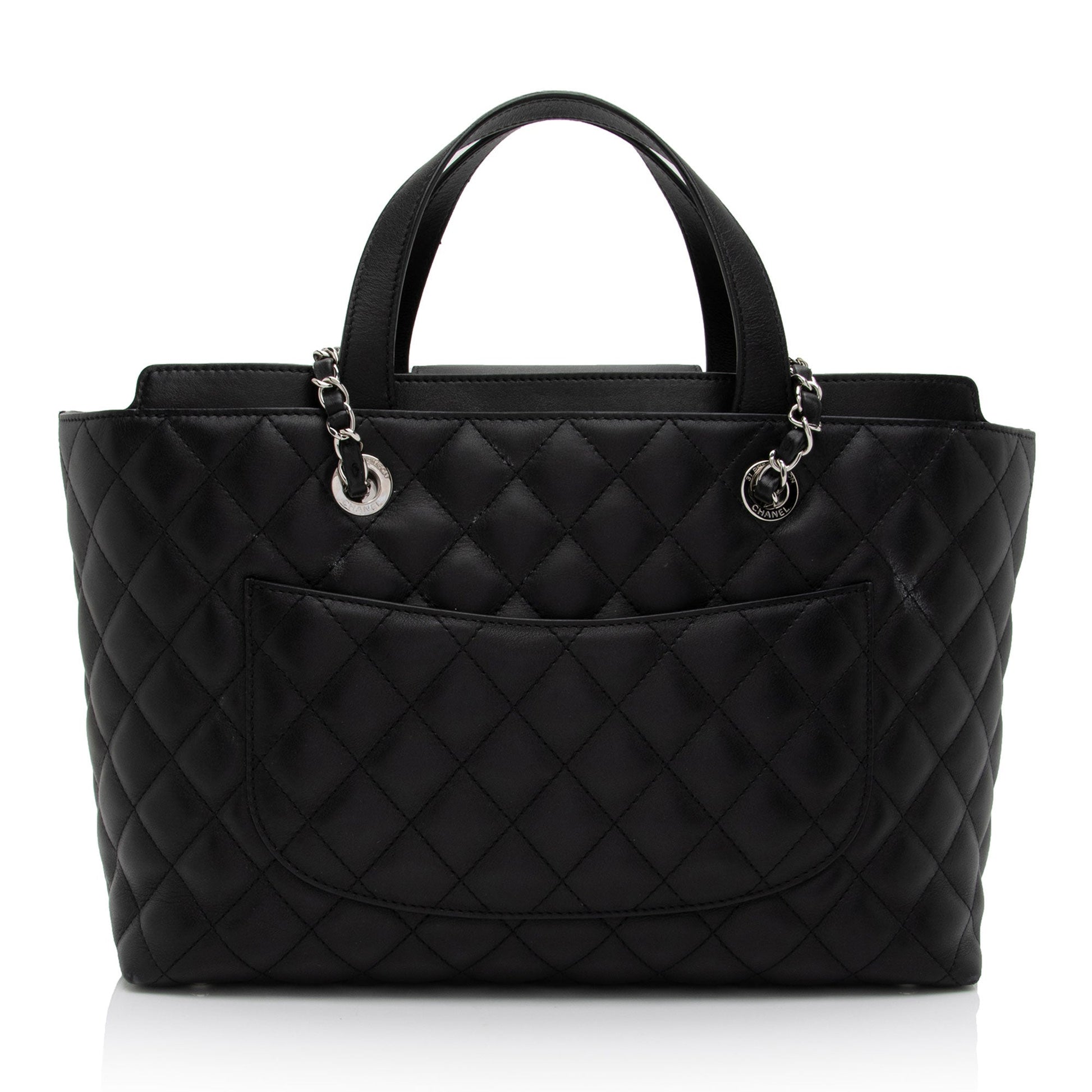 Chanel Calfskin CC Large Shopping Tote (SHF-kkslci) - Handbags - 3