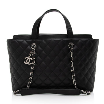 Chanel Calfskin CC Large Shopping Tote (SHF-kkslci) - Handbags