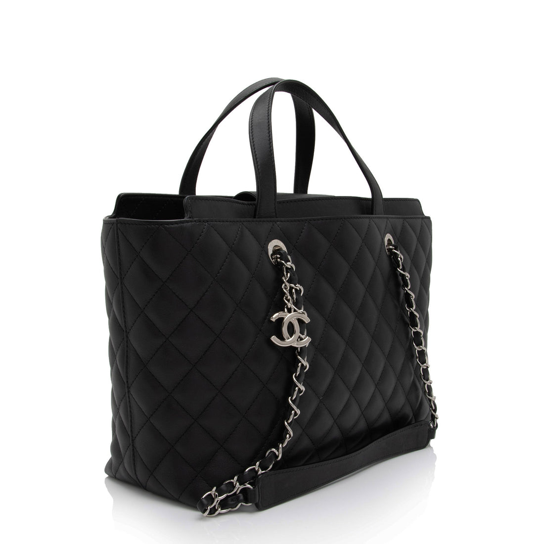 Chanel Calfskin CC Large Shopping Tote (SHF-kkslci) - Handbags