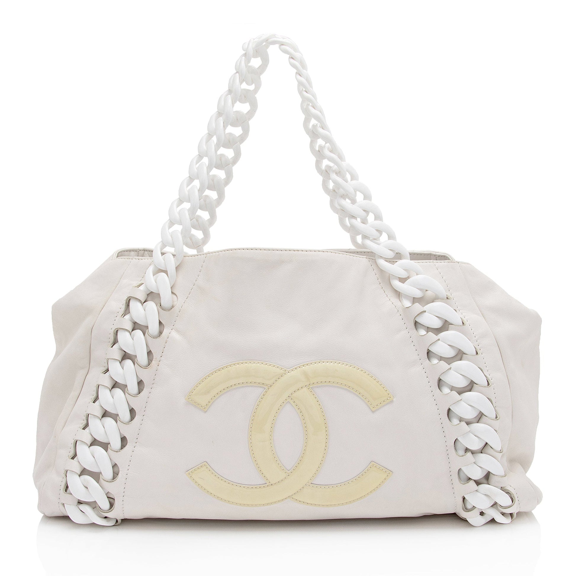 Chanel Calfskin Modern Chain CC Large Tote (SHF-ovDAqu) - Handbags