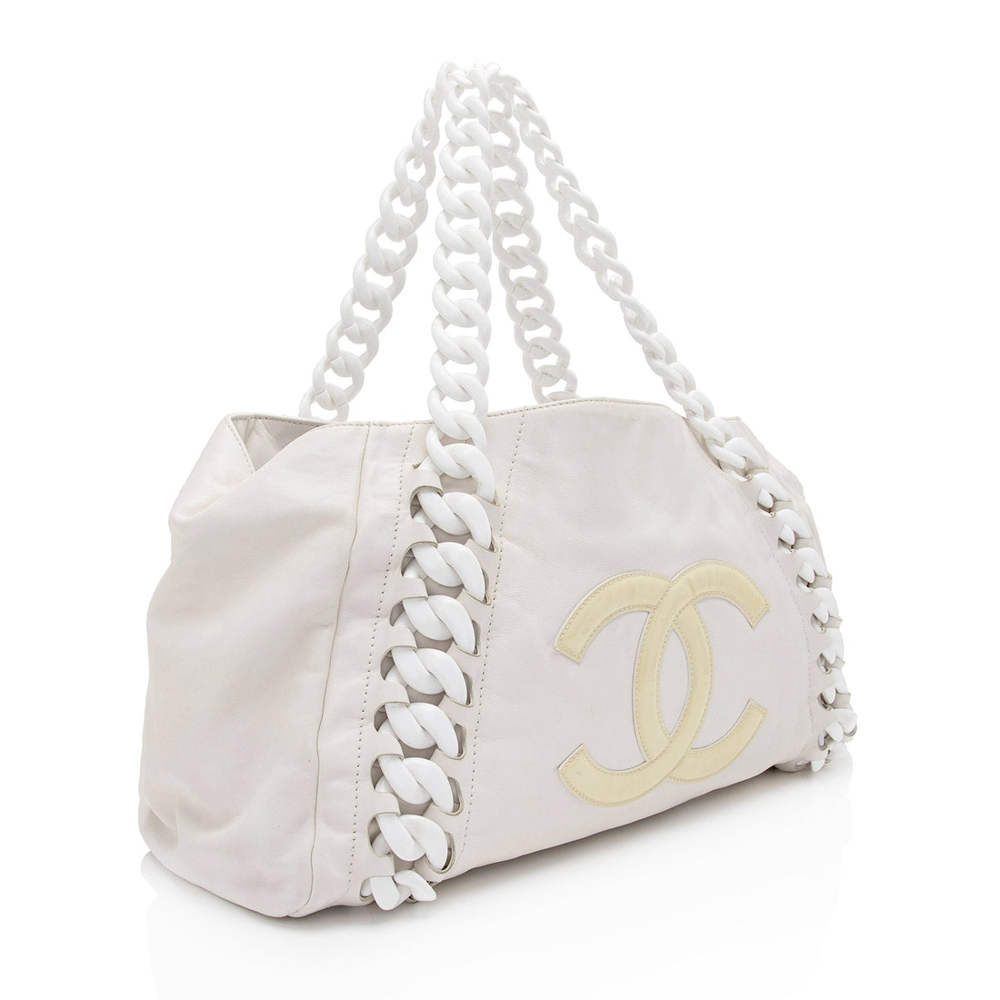 Chanel Calfskin Modern Chain CC Large Tote (SHF-ovDAqu) - Handbags