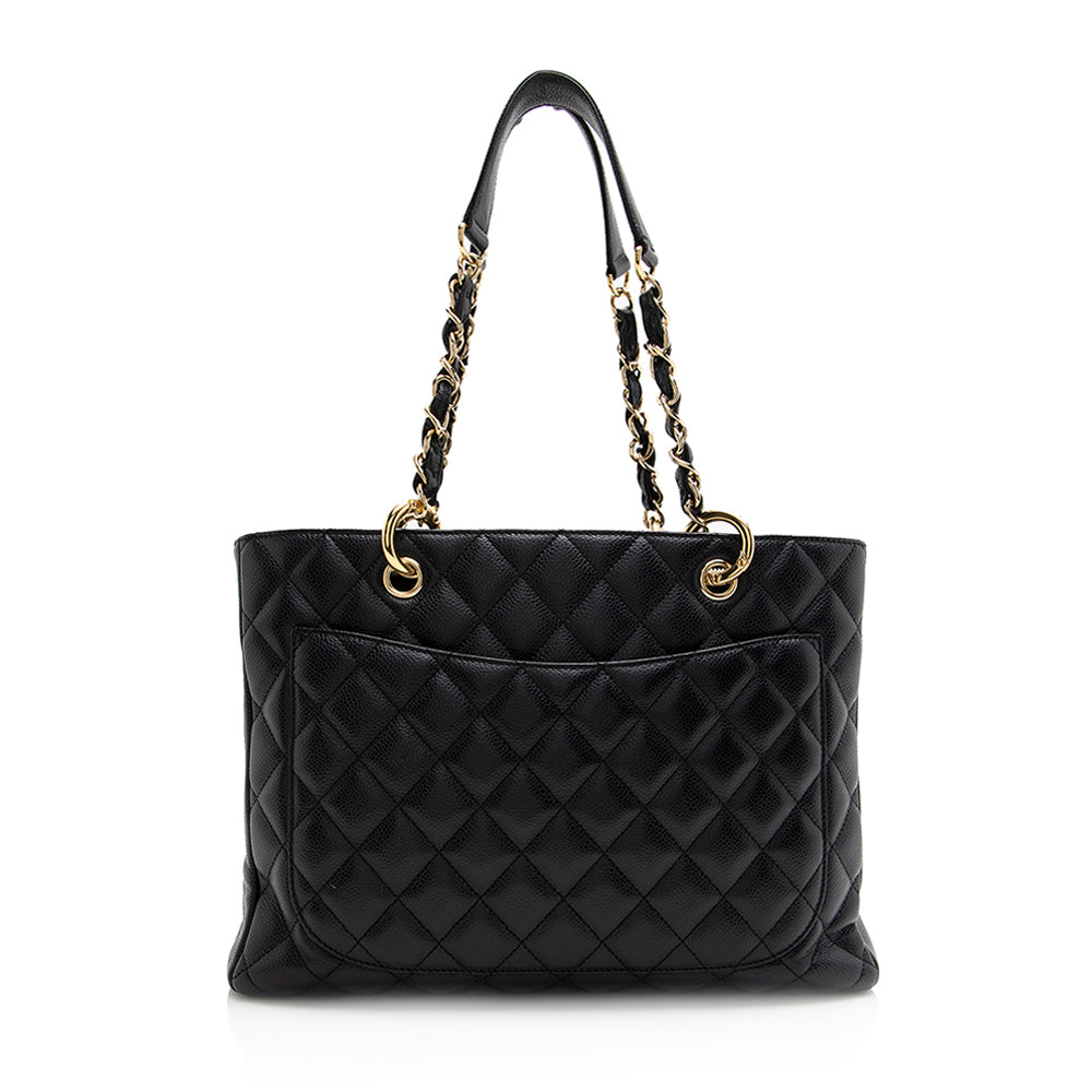 Chanel Caviar Leather Grand Shopping Tote (SHF-21146) - Handbags - 3