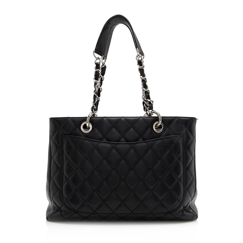 Chanel Caviar Leather Grand Shopping Tote (SHF-21543) - Handbags - 3