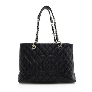 Chanel Caviar Leather Grand Shopping Tote (SHF-21543) - Handbags