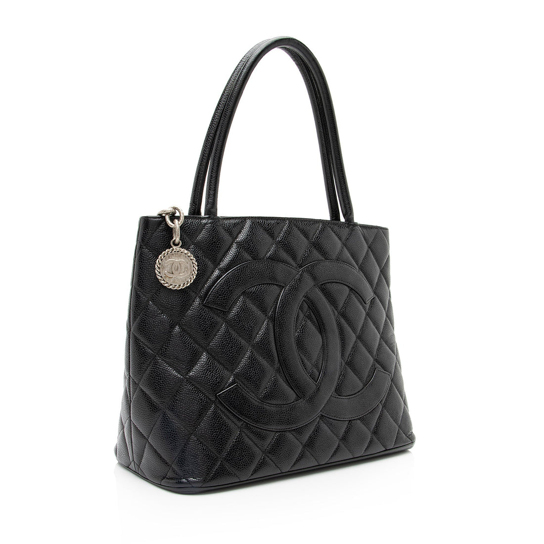 Chanel Caviar Leather Medallion Tote (SHF-23126) - Handbags
