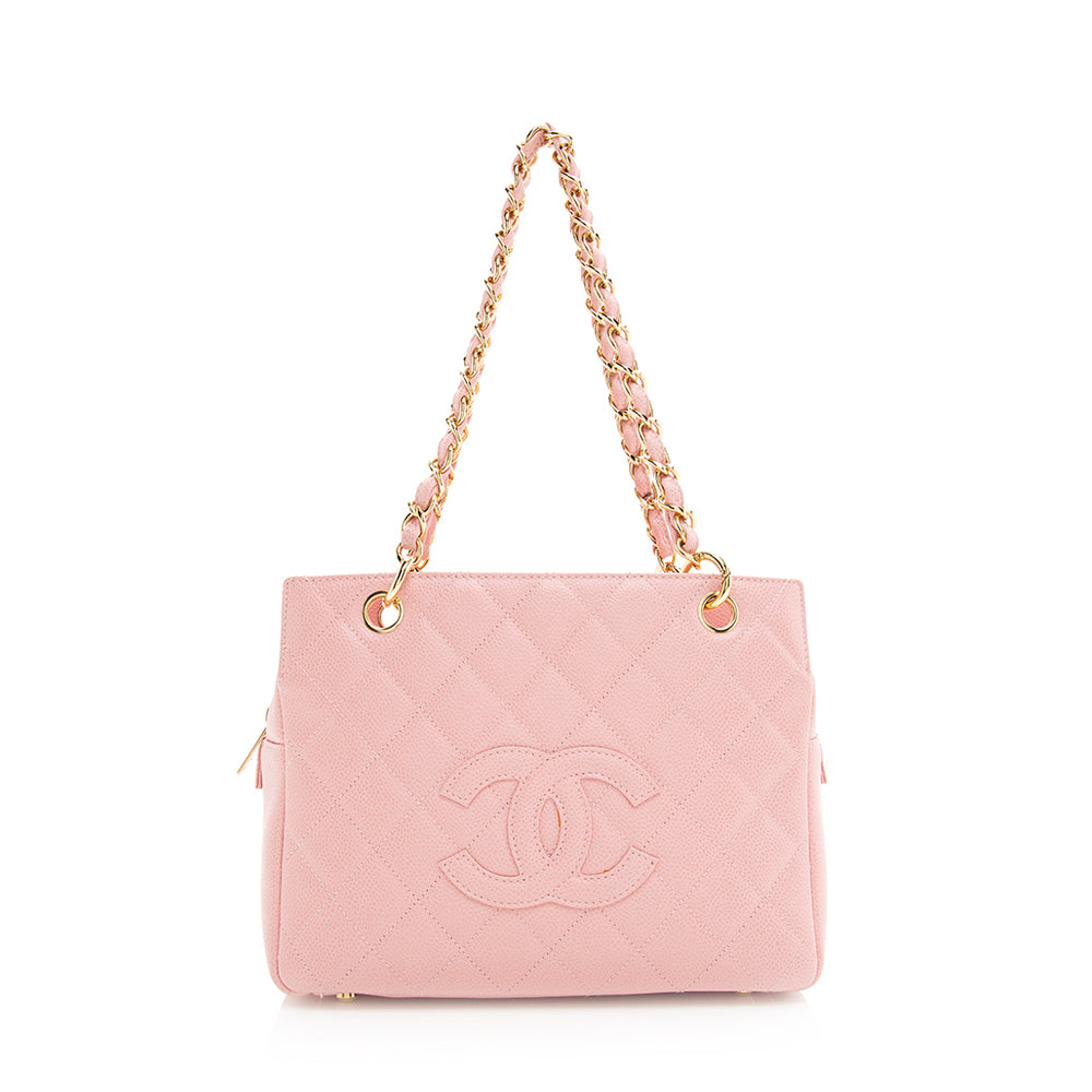 Chanel Caviar Leather Petite Timeless Tote (SHF-20301) - Handbags