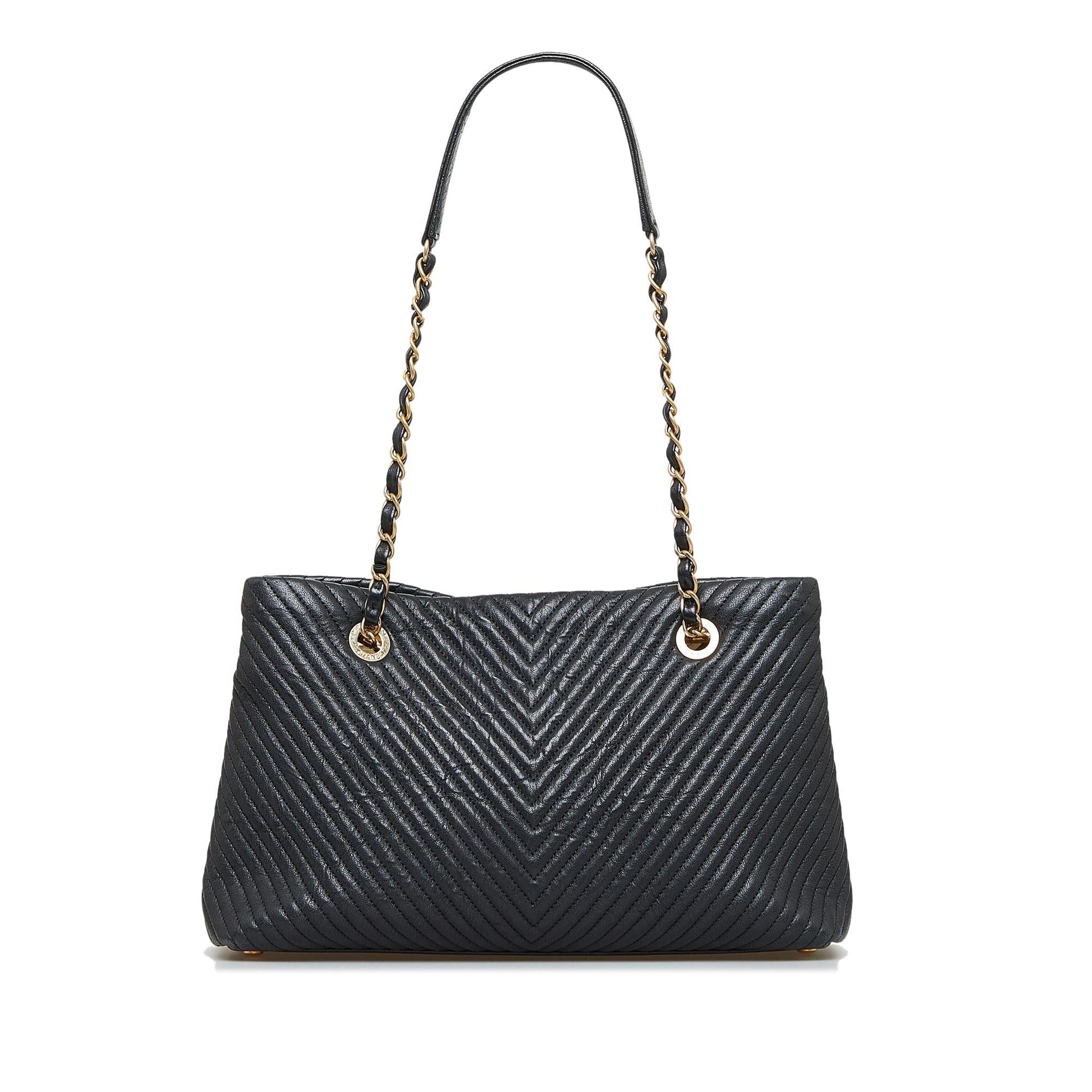 Chanel Chevron Tote Bag (SHG-twjPri) - Handbags - 3