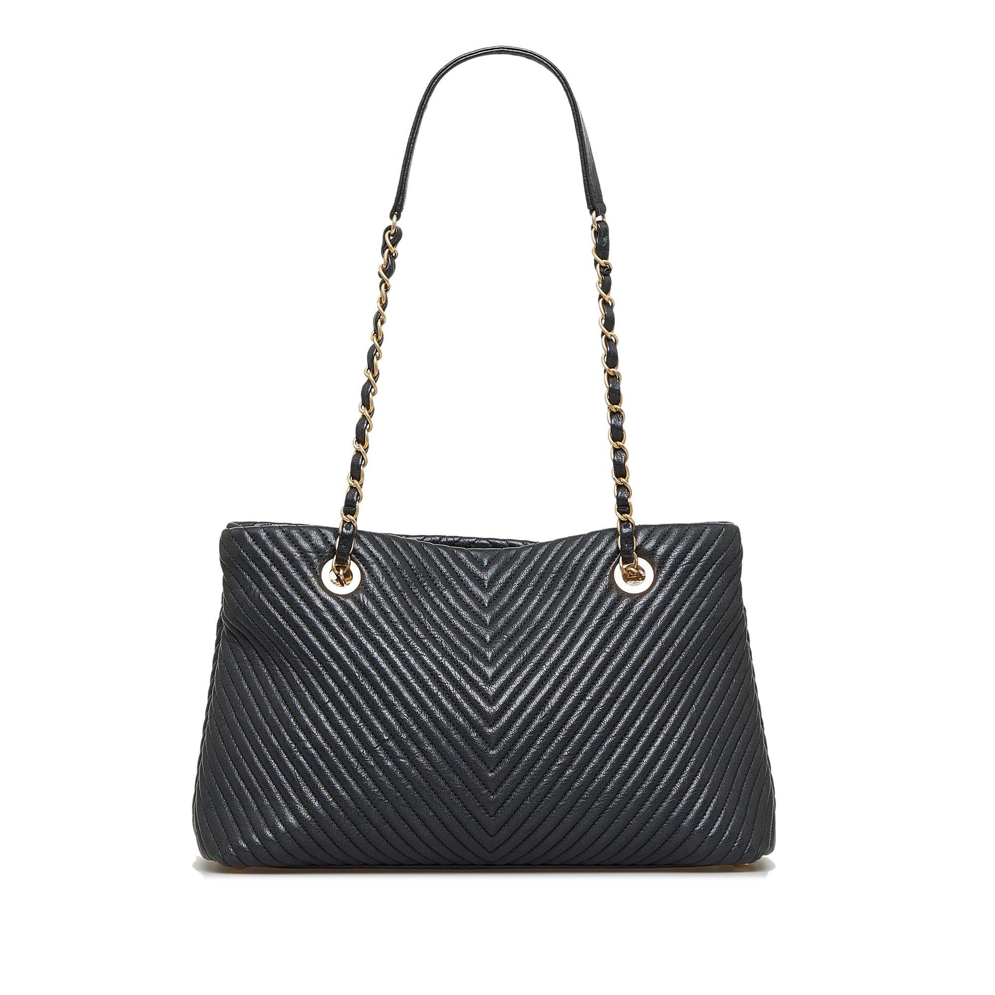 Chanel Chevron Tote Bag (SHG-twjPri) - Handbags