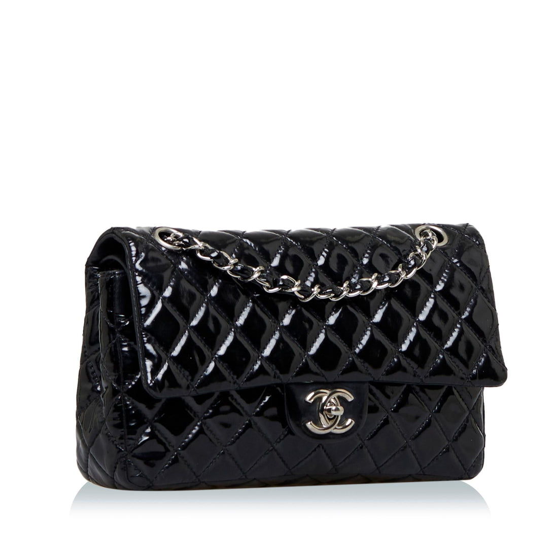 Chanel Classic Patent Double Flap (SHG-jxY7eP) - Handbags