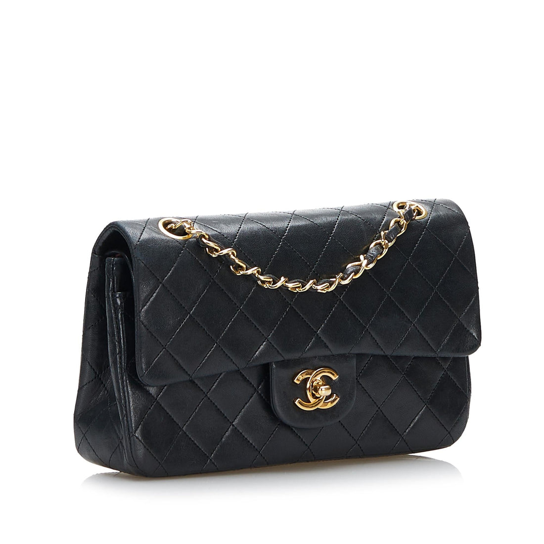 Chanel Classic Small Lambskin Double Flap (SHG-oElNPm) - Handbags