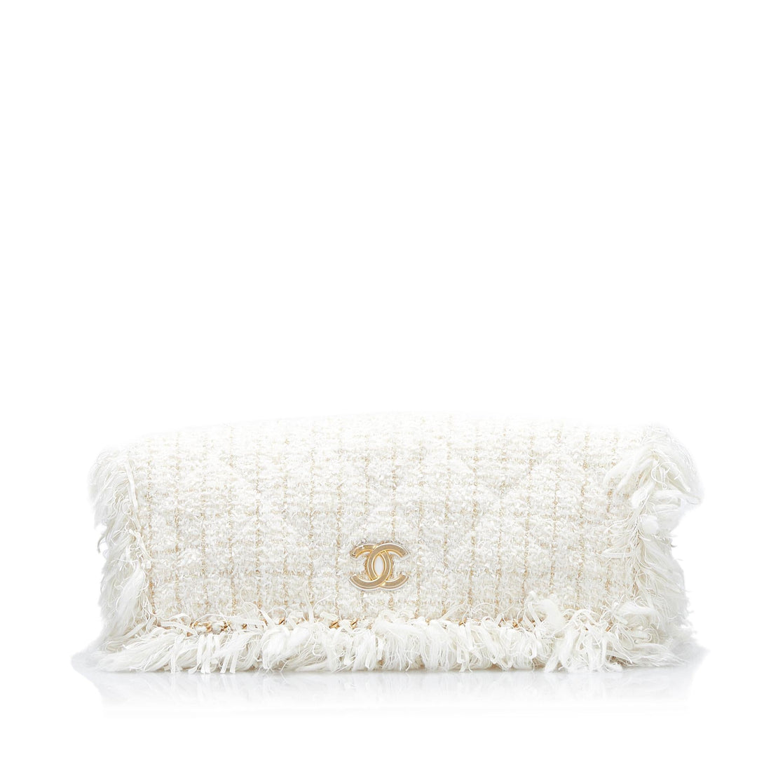 Chanel Cosmopolite Fringe Tweed Clutch Bag (SHG-6GTAwZ) - Handbags