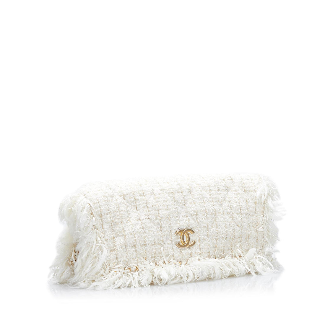 Chanel Cosmopolite Fringe Tweed Clutch Bag (SHG-6GTAwZ) - Handbags