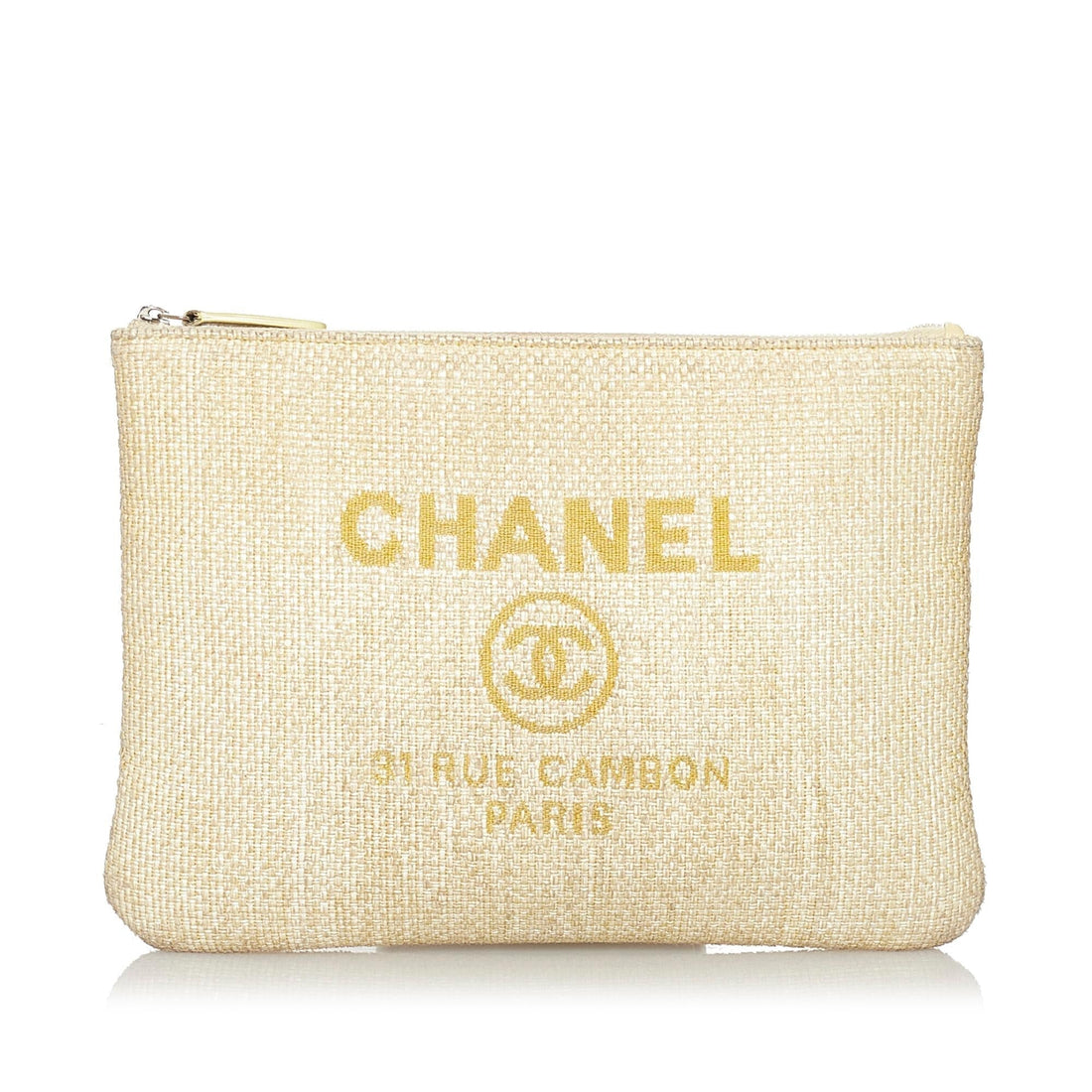 Chanel Deauville O-Case Raffia Clutch Bag (SHG-30795) - Handbags