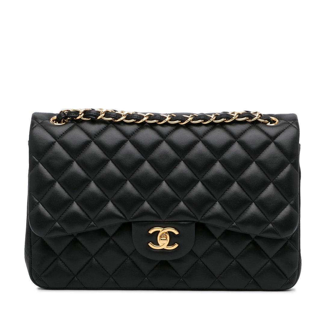 Chanel Jumbo Classic Lambskin Double Flap (SHG-Bvc5Ul) - Handbags