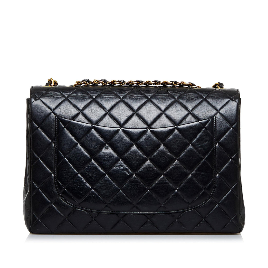 Chanel Jumbo Classic Lambskin Maxi Single Flap (SHG-HjHlER) - Handbags