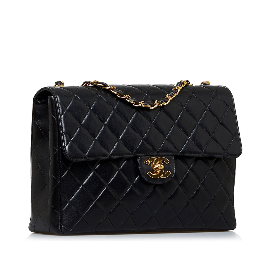 Chanel Jumbo Classic Lambskin Maxi Single Flap (SHG-HjHlER) - Handbags