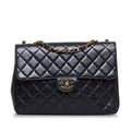 Chanel Jumbo Classic Lambskin Maxi Single Flap (SHG-p1ej2i) - Handbags - 10
