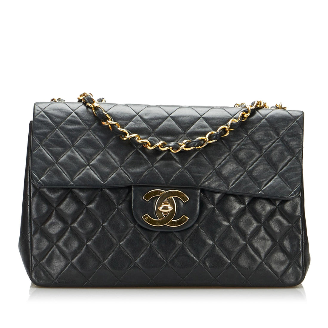 Chanel Jumbo Classic Lambskin Maxi Single Flap (SHG-HeiSBI) - Handbags