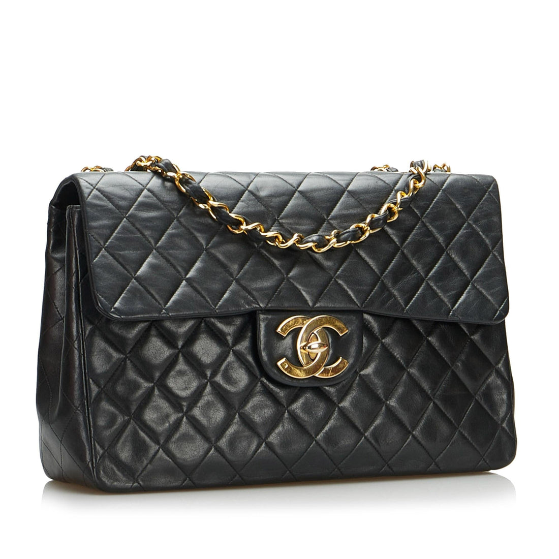 Chanel Jumbo Classic Lambskin Maxi Single Flap (SHG-HeiSBI) - Handbags