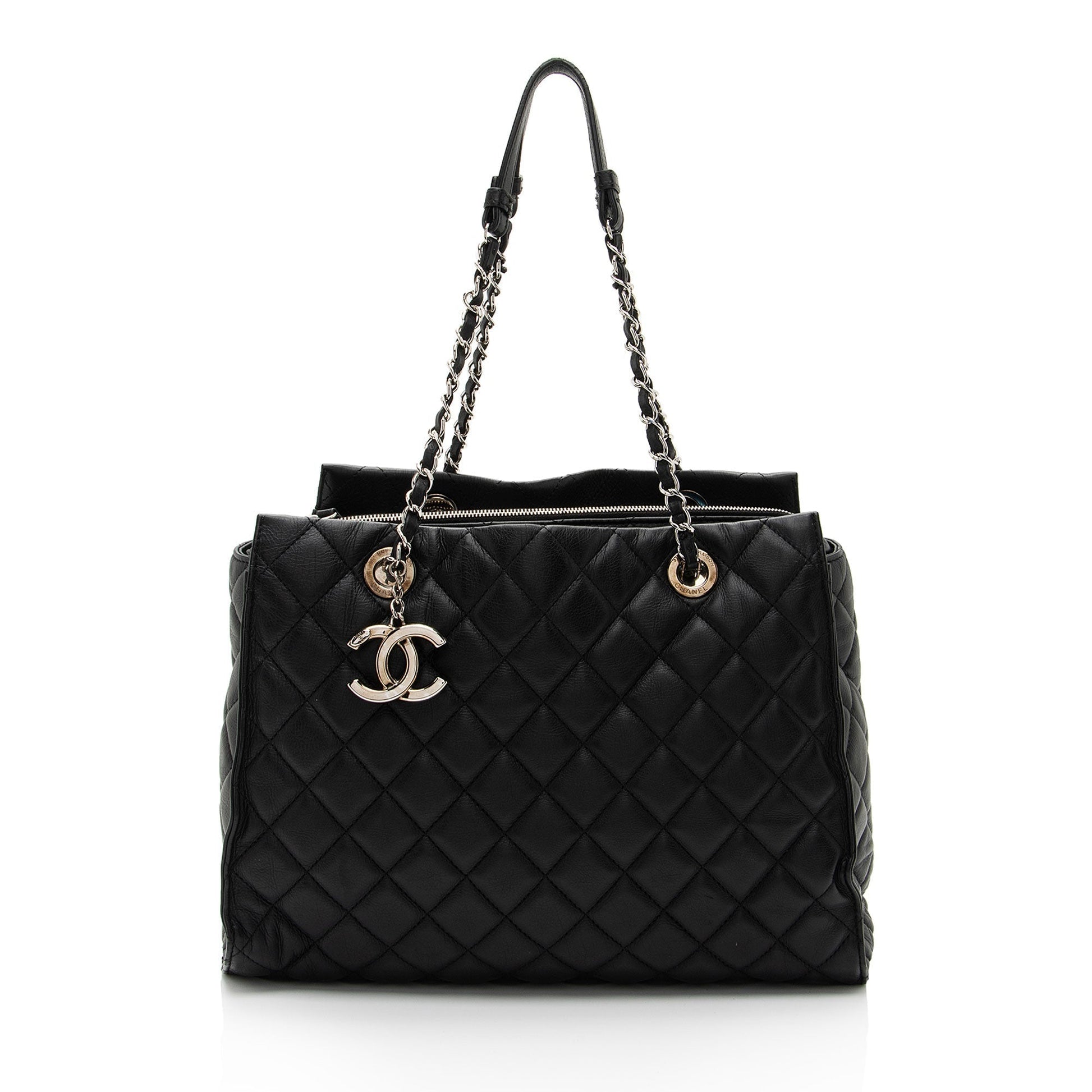 Chanel Lambskin Chic & Soft CC Large Shopping Tote (SHF-PxYWup) - Handbags