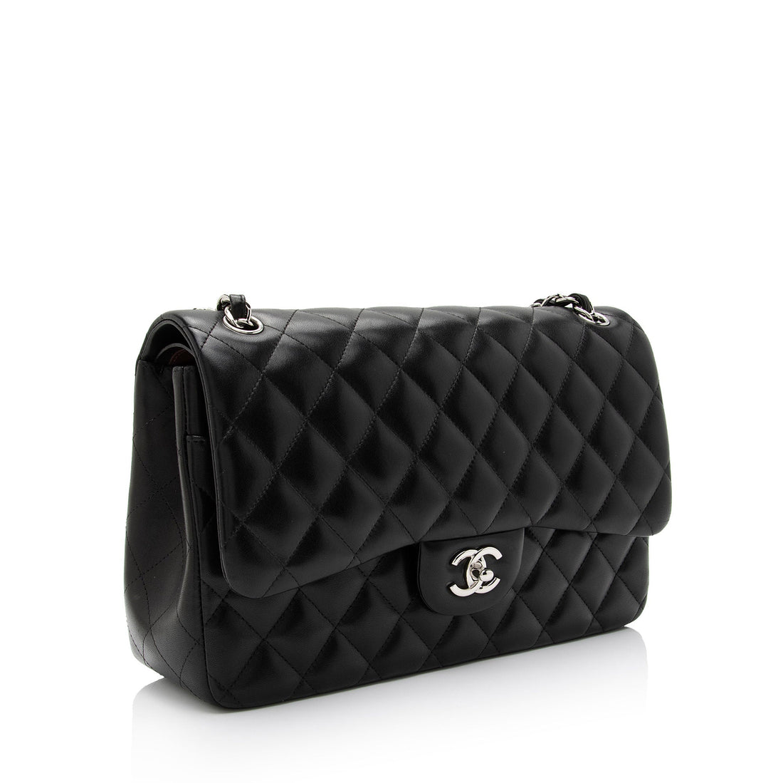Chanel Lambskin Classic Jumbo Double Flap Bag (SHF-uoXjxo) - Handbags