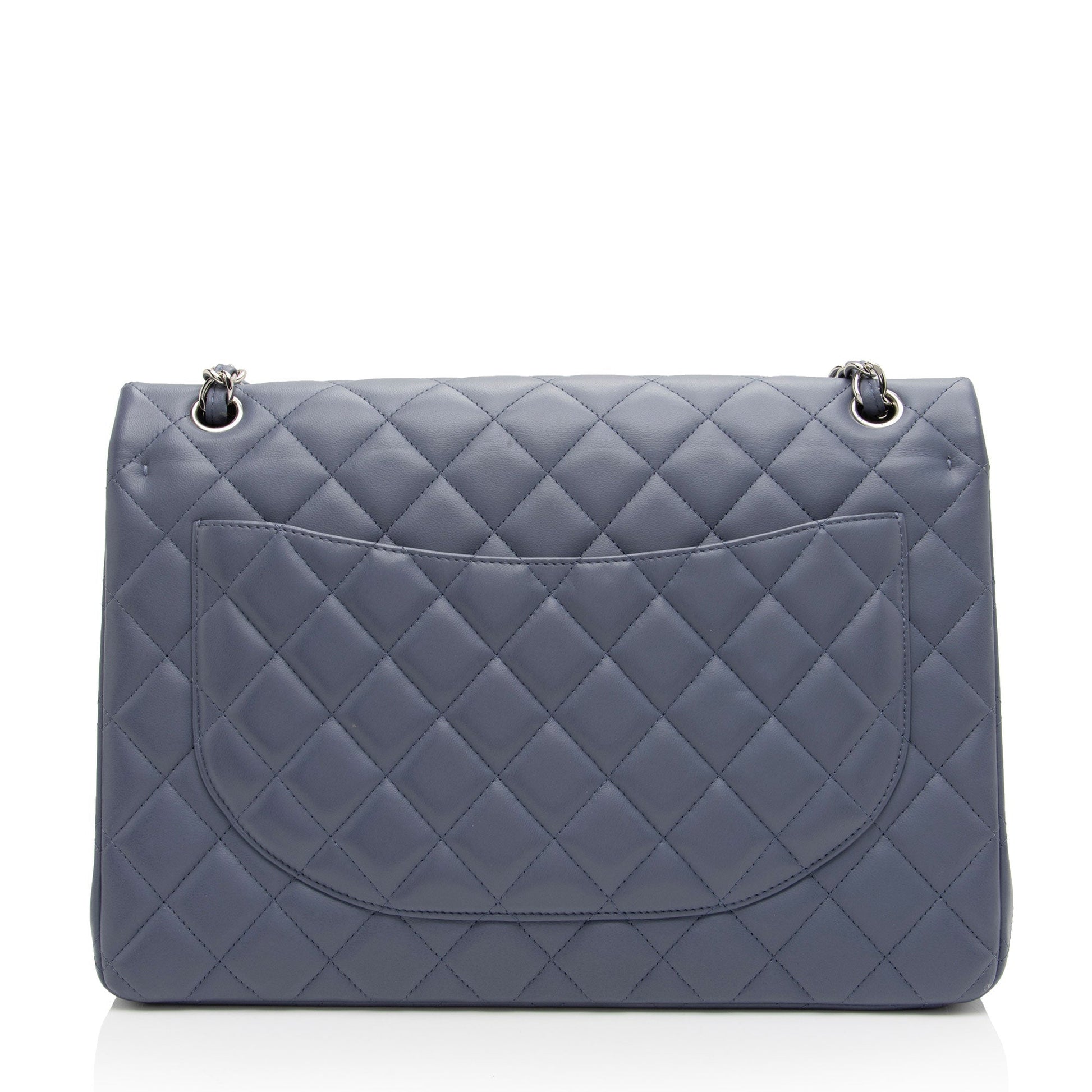 Chanel Lambskin Classic Maxi Double Flap Bag (SHF-mATEJl) - Handbags - 3