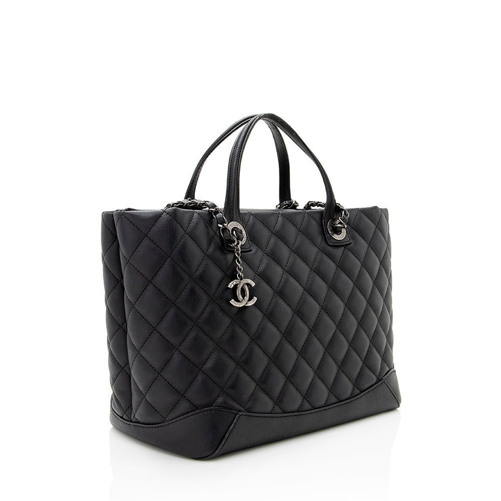 Chanel Lambskin Easy Small Shopping Tote (SHF-21284) - Handbags