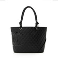Chanel Lambskin Ligne Cambon Large Shopping Tote (SHF-22706) - Handbags
