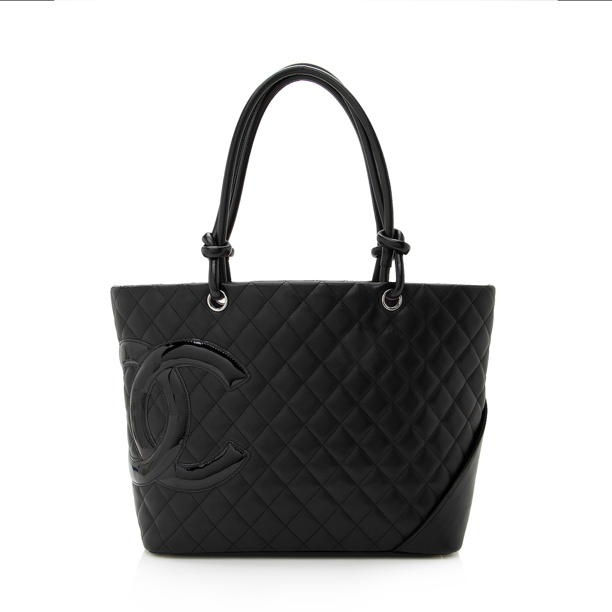 Chanel Lambskin Ligne Cambon Large Shopping Tote (SHF-22706) - Handbags