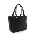 Chanel Lambskin Ligne Cambon Large Shopping Tote (SHF-22706) - Handbags - 2